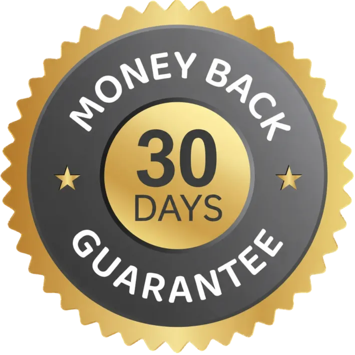 30 day money back guarantee seal